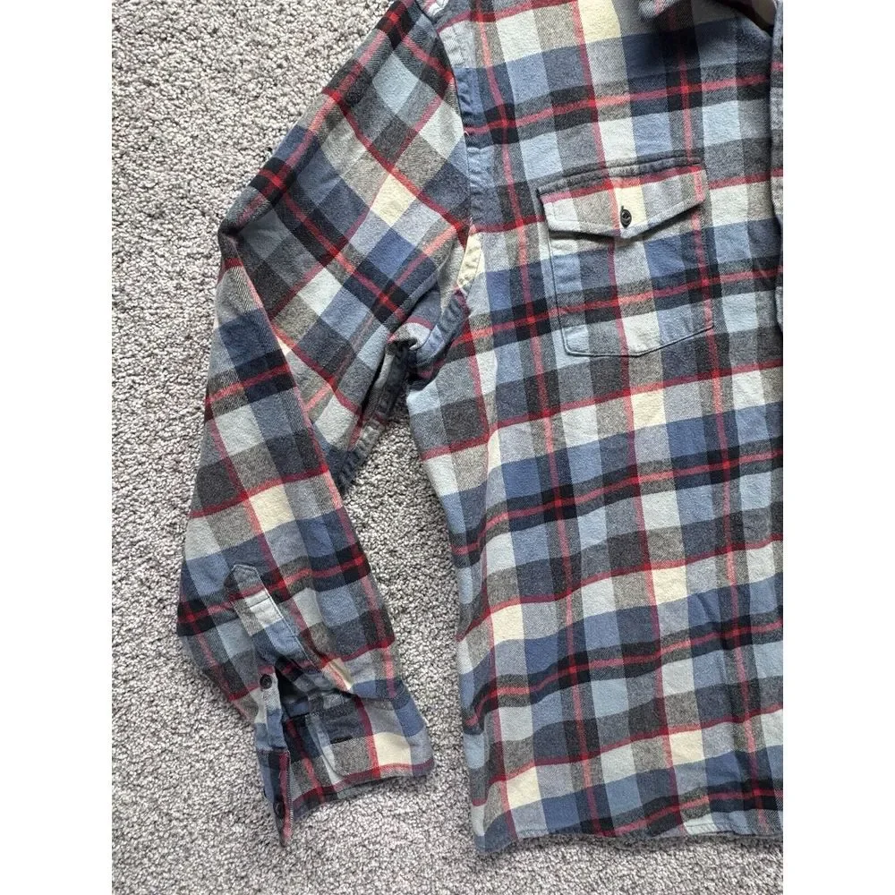 Untuckit Flannel Shirt Mens XXL 2XL Regular Button Up‎ Cotton Navy Plaid